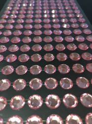 Стразы самоклеющиеся Розовые большие d=7 мм 240 шт
