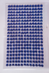 Стразы самоклеющиеся Синие  d=5.5 мм 260 шт