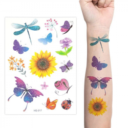 Временные татуировки для детей водостойкие с блёстками 