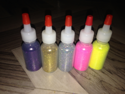 Набор из разноцветных блёсток  в бутылочках 15 гр (5 штук)