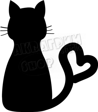 Трафарет для блеск тату Кошка заказать - Интернет-магазин  Аквагрим-StudioShop