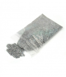 Блестки в пакете серебряные голографические  100 гр